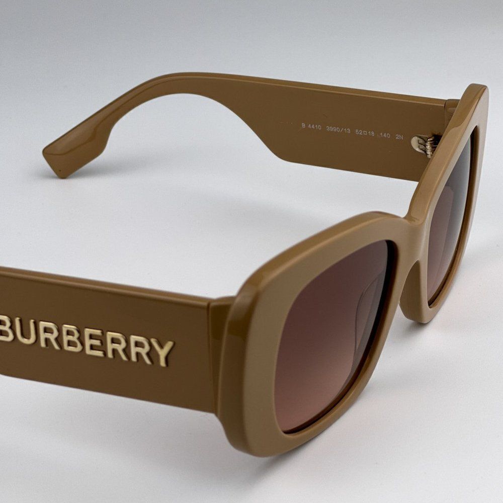NEW Burberry BE4410 399013 Beige Pink Gradient Brown Square Women Sunglasses - Picture 9 of 10